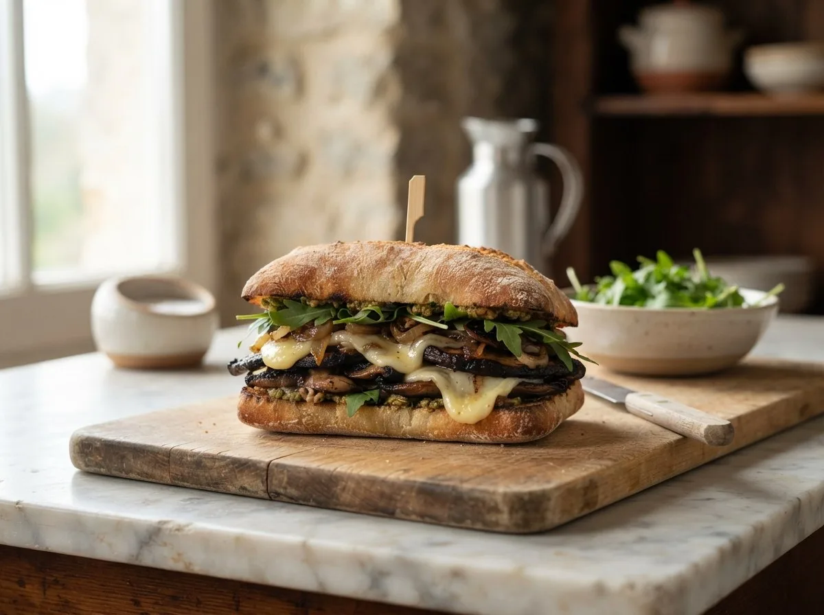 Panino gourmet vegetariano d'autore